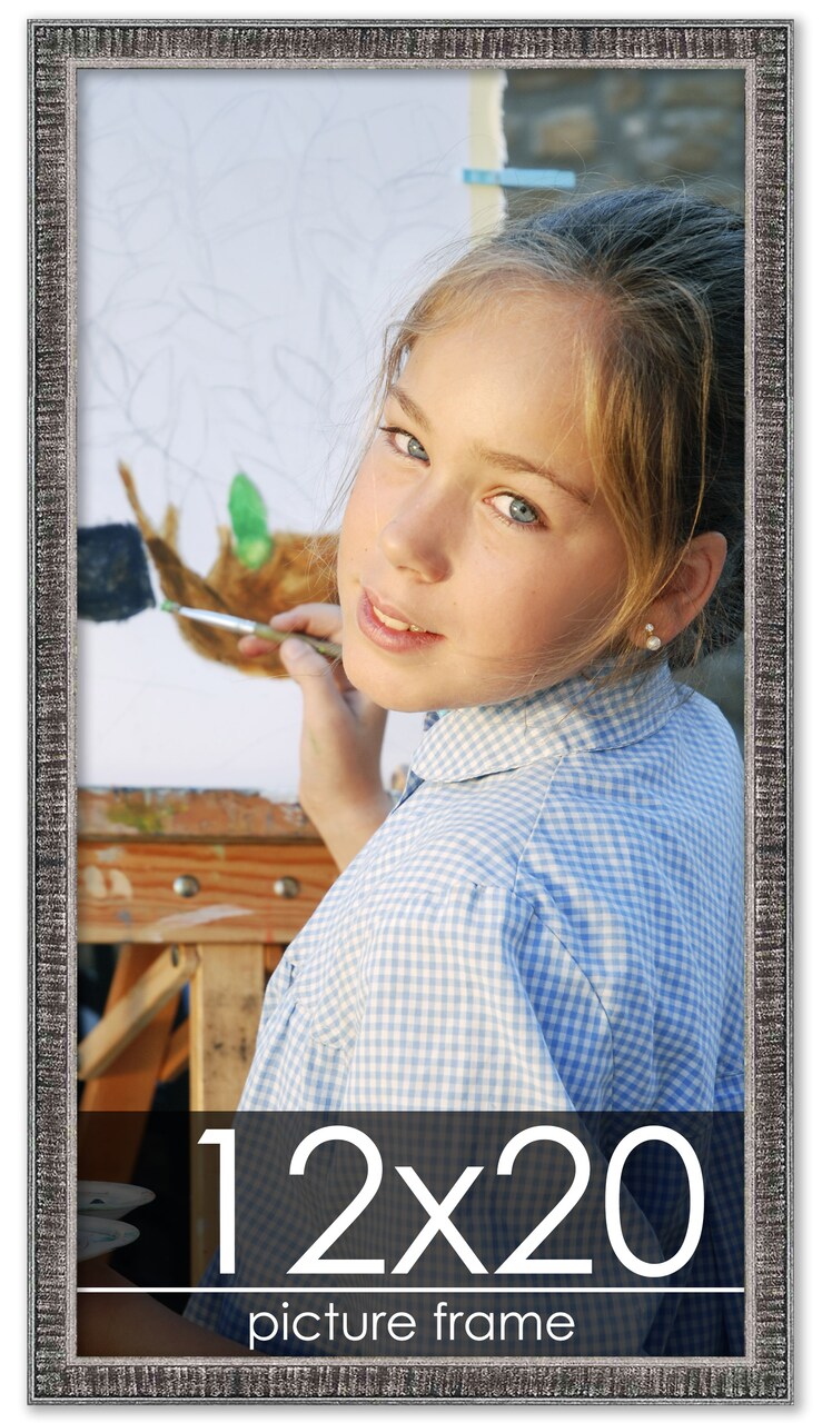 Textured Black Picture Frame - UV Acrylic, Foam Board Backing, Hanging Hardware